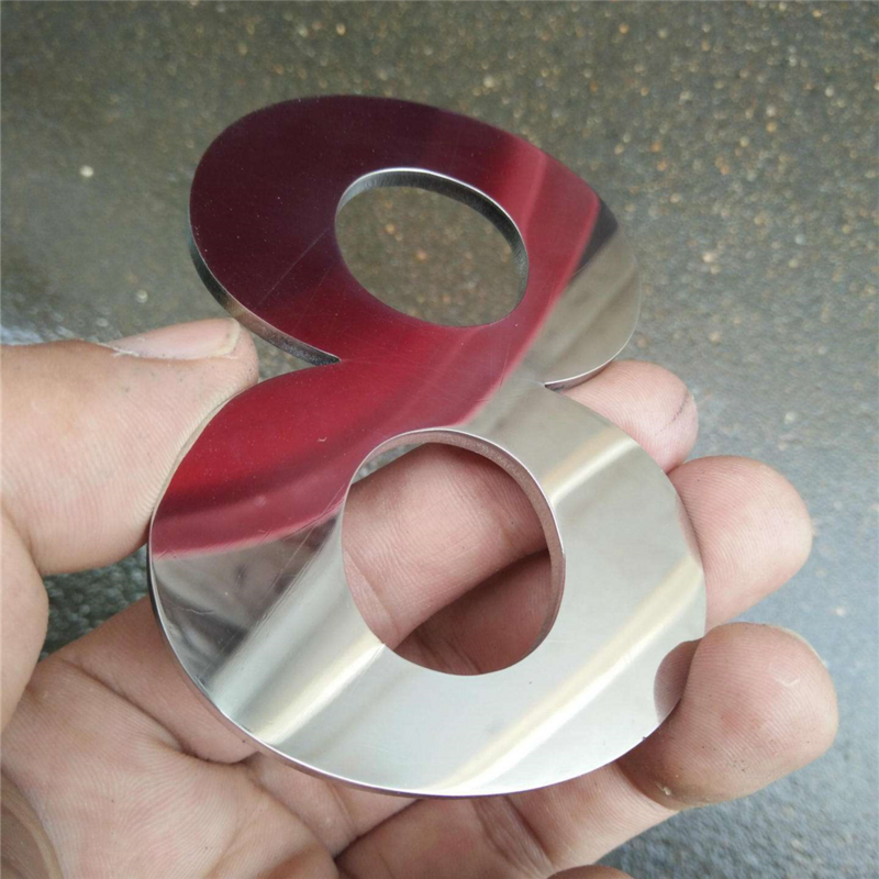 Factory Outlet lettere in acciaio inossidabile lucidato a specchio spazzolato solido da 2mm di spessore, lettere in metallo tagliato al laser per la decorazione