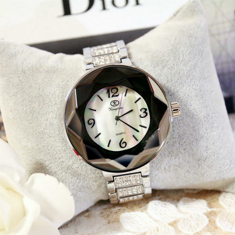 新着女性の腕時計ステンレス鋼有名なトップブランドクォーツ腕時計レディース腕時計 Relogios Femininos 女性の腕時計