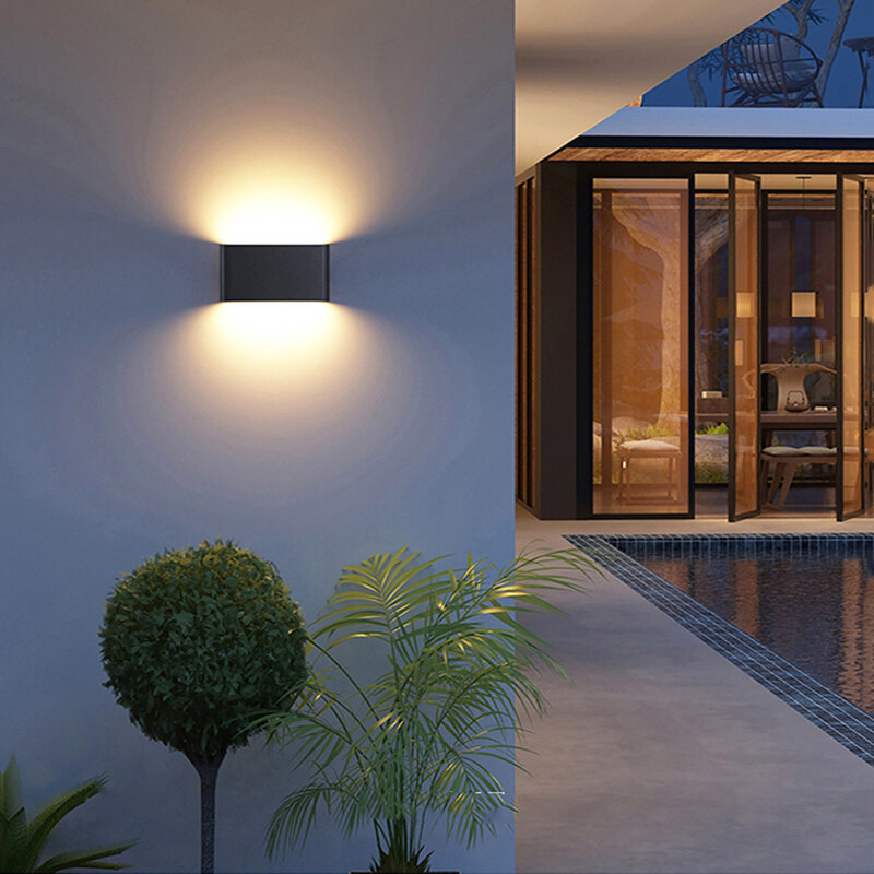 Lampada da parete a LED da esterno impermeabile IP65 portico lampada da parete da giardino e decorazioni per la casa per interni camera da letto soggiorno decorazione lampada di illuminazione