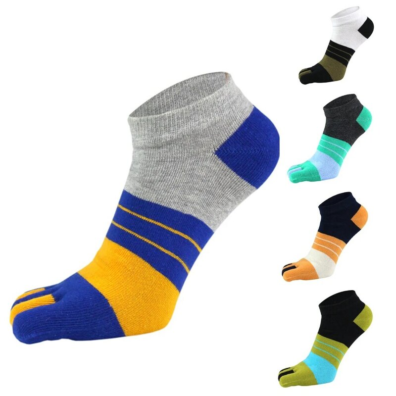 NEW Five Finger Socks Men Pure Cotton Sports Breathable Comfortable Shaping Anti Friction Men's Socks With Toes Elastic Harajuku