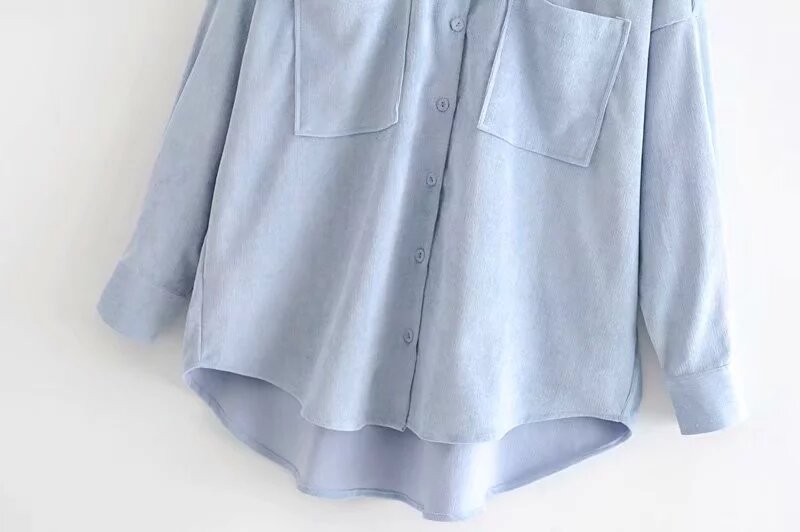 Welken england vintage preppy oversize cord freund bluse frauen blusas mujer de moda 2020 shirts tops frauen plus größe