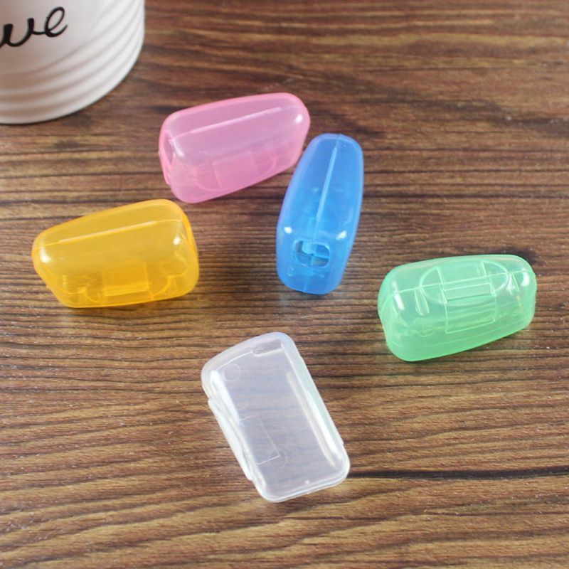 5Pcs Travel Toothbrush Head Cover Case Cap Hike Camping Brush Cleaner Protectors 19QE