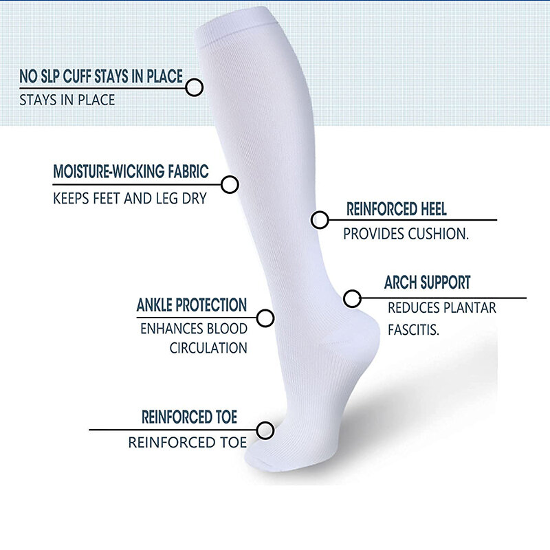 Brothock Kompression Socken Für Frauen Und Männer Durchblutung Strümpfe Beste Unterstützung Für Krankenschwestern Laufen Wandern Medizinische Schwangerschaft
