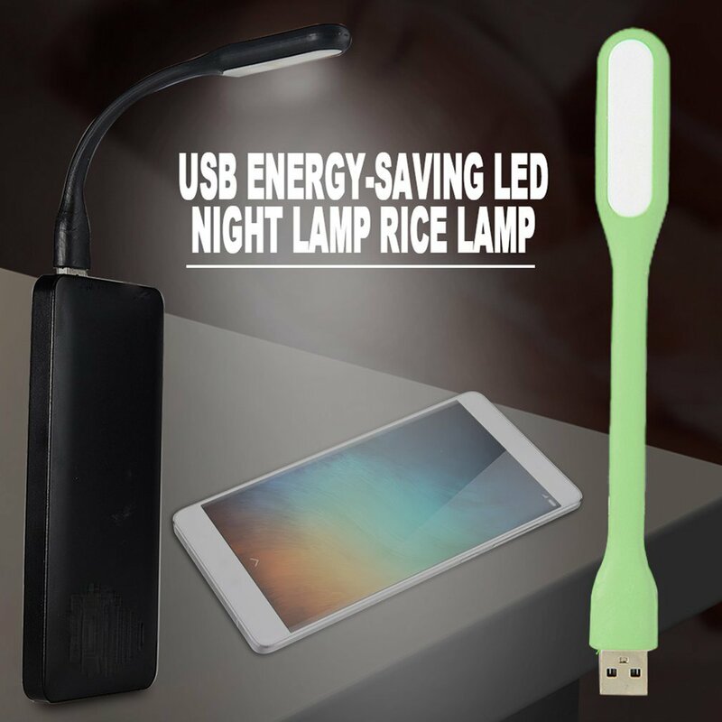 Lâmpada de mesa pequena usb, luz led portátil para leitura em notebook com 9 cores, economia de energia, luz noturna, 1 peça