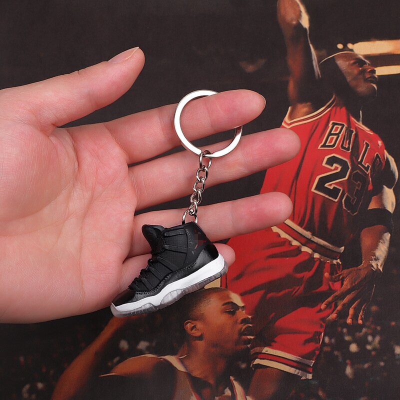 Drop shipping Sneakers AIR Banned AJ1 come back to future 3D mini Sneaker shoes keychain