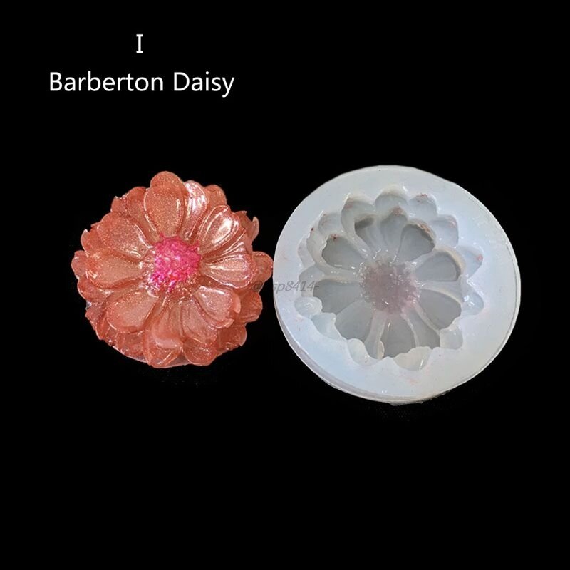 DIY ดอกไม้แม่พิมพ์ซิลิโคนเรซินอีพ็อกซี่ Camellia Peony Daisy Lotus ดอกไม้ Jewlery ทำให้เครื่องมือ