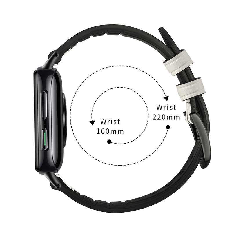 Silicone + pulseira de couro genuíno para oppo 2 46mm substituição pulseira relógio banda para oppo 46mm relógio inteligente correa
