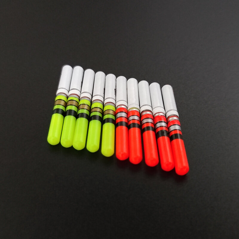 녹색 및 적색 라이트 스틱, CR322 배터리, 방수 LED 램프 라이트 스틱, 야광 야간 낚시 태클 액세서리, J466, 10 개