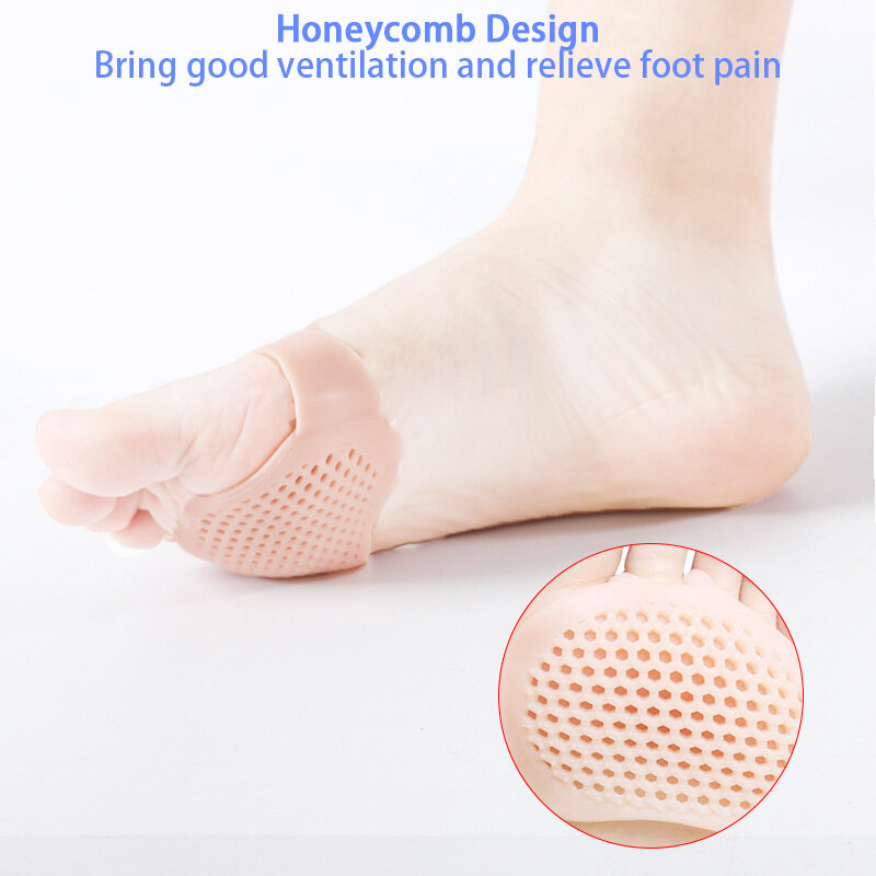Palmilhas dos pés de silicone massageador, palmilhas de colmeias salto alto com plataforma gel de silicone respirável, palmilhas com almofada para cuidados dos pés dos sapatos