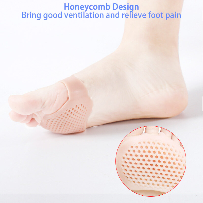 Silicone Imbottito Avampiede Solette A Nido D'ape di Alta Scarpe Tacco Pad Gel Solette Traspirante Salute E Bellezza Sottopiedi di Massaggio per i piedi