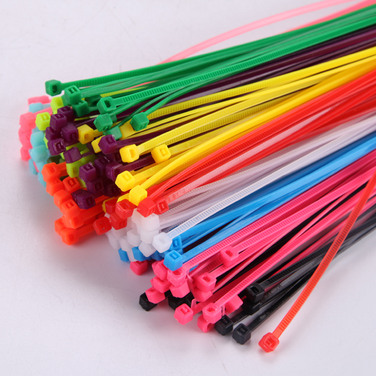 100 pz 3/4 x10 0/150/200 cavo di Nylon autobloccante TiesPlastic Zip Tie Wire Binding Wrap Straps cavo fai da te fissare organizzatore colorato
