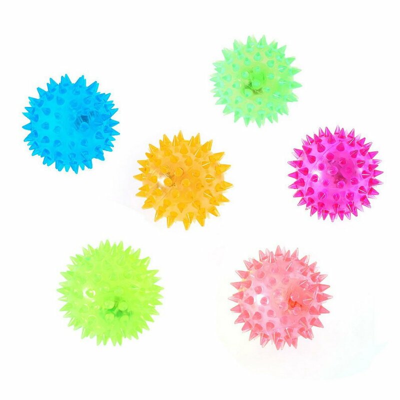 Lovely Dog Puppies Cat Pet Hedgehog Ball Rubber Bell Sound Ball Creative Funny Playing Toy For Pets Enjoyable Gifts