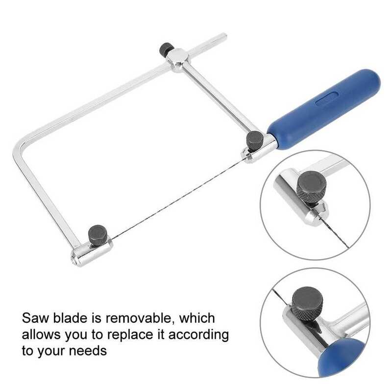 Adjustable Mini Hand Frame Sawbow U-shape Coping Jig Saw Saw Spiral Blades for Woodworking Craft Jewelry DIY Cutting Hand Tools
