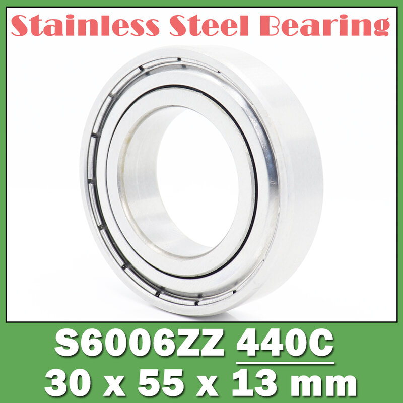 S6006ZZ Bearing 30*55*13 mm ( 2 PCS ) S6006 Z ZZ S 6006 440C Stainless Steel S6006Z Ball Bearings