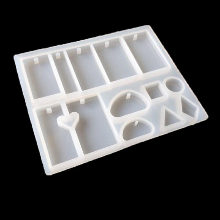 1pc molde de silicone para pingente de jóias com furo resina molde de silicone artesanato jóias fazendo encantos moldes de resina epóxi