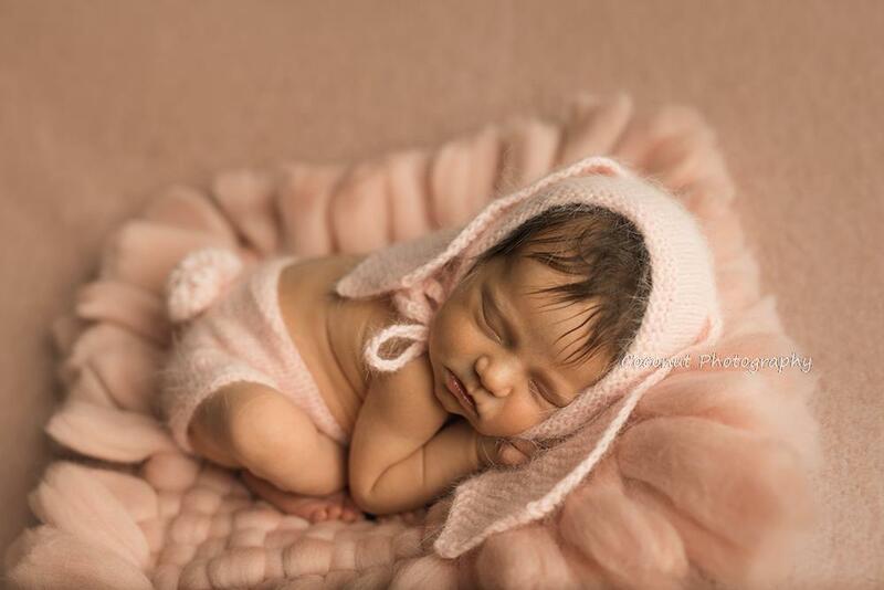 Coconut Newborn Photography Props Baby Photo Shoot Filler Flokati Fotografia Photoshoot Accessories 45*45cm CottonFiberBlanket