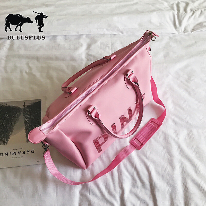 Новинка 2019, короткая дорожная сумка, женская сумка, Мужская Большая вместительная розовая дорожная сумка, сумка для фитнеса