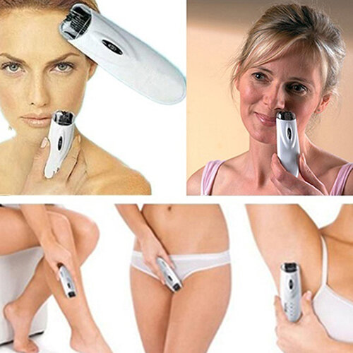 Automatic Electric Trimmer Women Body Facial Hair Shaver Tweezer Epilator Brush