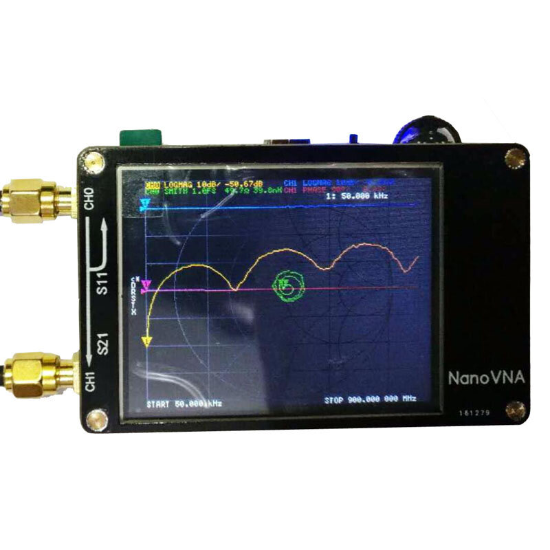 Pour Nanovna analyseur de réseau vectoriel presse écran Hf Vhf Uhf Uv 50Khz-900Mhz analyseur d'antenne rechargeable