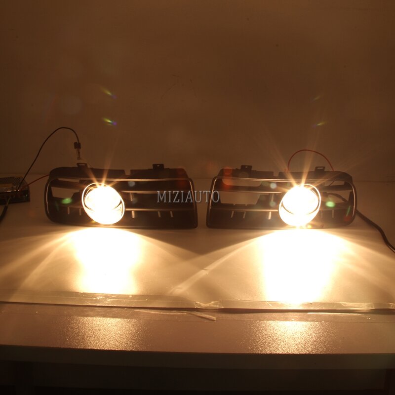 Luces de circulación diurna LED antiniebla delanteras para VW GOLF 4 MK4 1997-2006, rejilla inferior de parrilla Drl con lámpara de señal de giro amarilla, 2 uds.