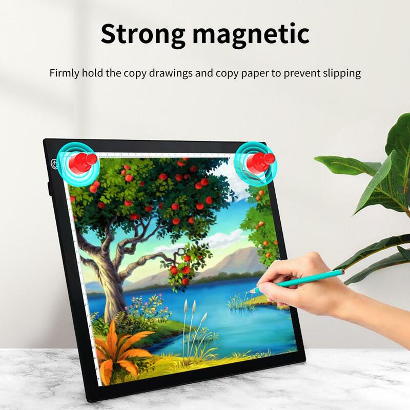 Ultra-thin A3 A4 LED Calligraphy Tracing Drawing Pad Strong Suction Copy Board Magnetic LED Drawing Table DIY LED Graphic Tablet