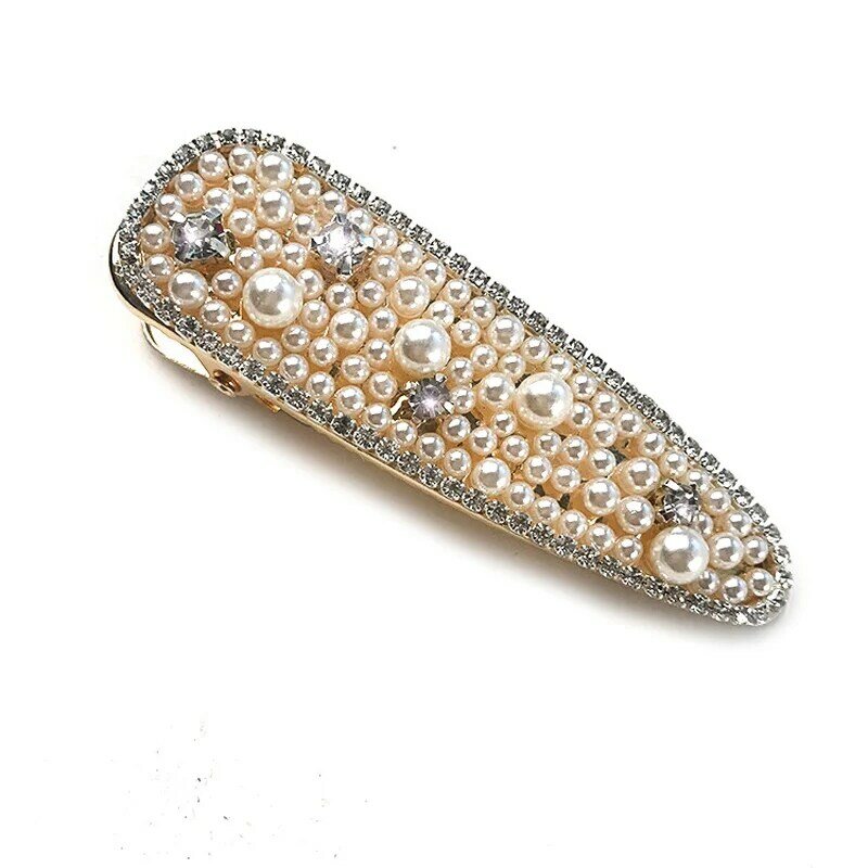 Horquillas de perlas con diamantes de imitación de Metal 2019 para mujer, pinzas geométricas para el cabello, accesorios para el cabello, pasadores, horquilla