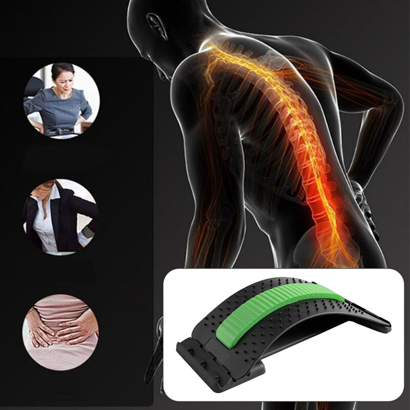Alongador mágico de costas, equipamento de alongamento, relaxamento, suporte para lombar, alívio para dor na coluna, quiropraxia # y7