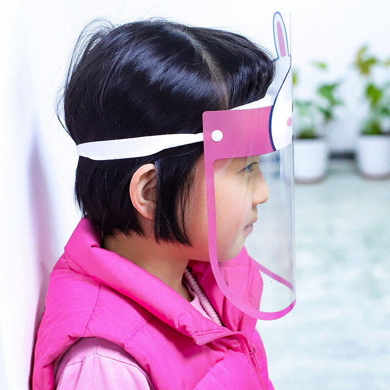Bambini bambini Clear Anti-fog visiera protettiva antipolvere cappello integrale maschera di copertura scudo protezione degli occhi maschera antiappannamento