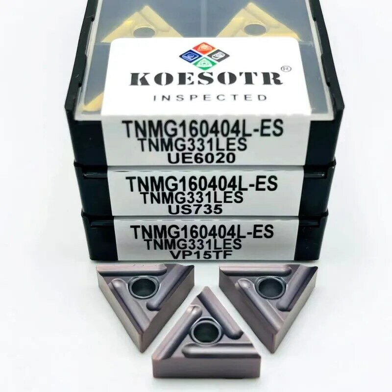 TNMG160404R TNMG160404L-ES VP15TF UE6020 Inserts en carbure de haute qualité Outils de tournage externes Outils de tournage en métal TNMG 160404R