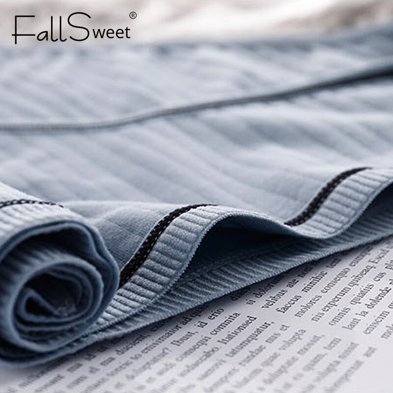 FallSweet 3 개/팩! 여성용 코튼 팬티, 플러스 사이즈 소프트 팬티, 섹시 란제리, 여성 속옷