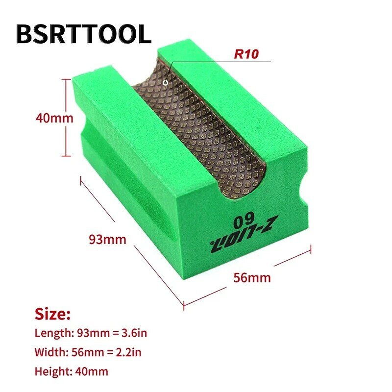 Алмазные шлифовальные колодки BSRTTOOL V20, 1 шт., для ручной полировки камня, бетона, плитки
