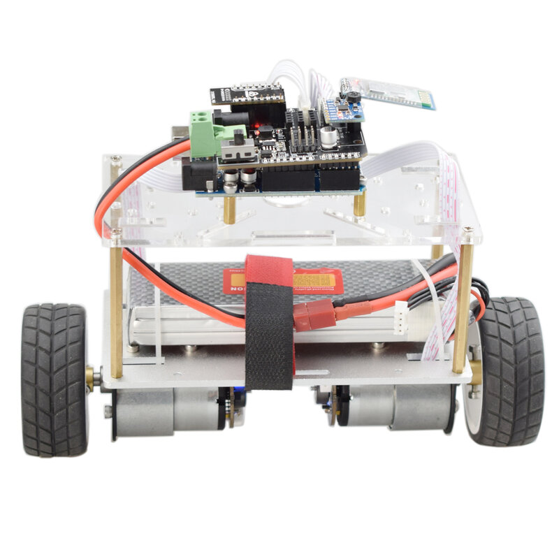 Arduino auto-balanceamento robô carro chassi kit 2 roda mini carro rc com dc 12v motor diy haste brinquedo peças programa kit