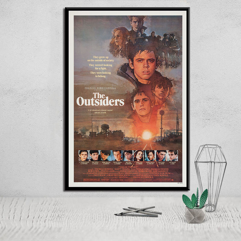 The Outsiders Dekorasi Dinding Poster Lukisan Kanvas Seni Film Klasik