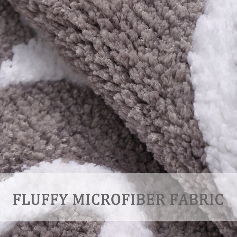 MSTOFFY-alfombra de microfibra Extra suave para baño, lavable a máquina alfombrilla de baño, decoración de bañera y ducha, diseño brillante