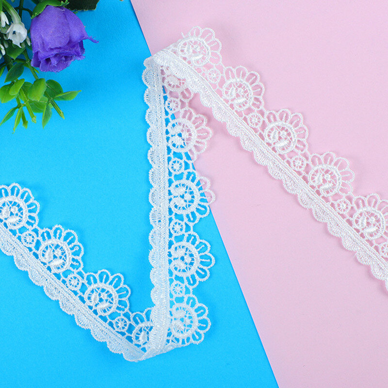 5 jardów Hollow siatkowy haft kwiat tkaniny koronki DIY ślub Lolita odzież dziecięca bielizna akcesoria do szycia