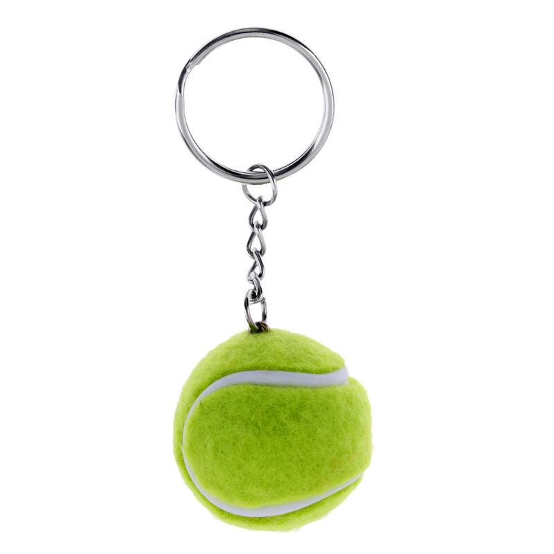 Mini Tennis Ball Keychain Key  Cell Phone Ornament Tennis Souvenir