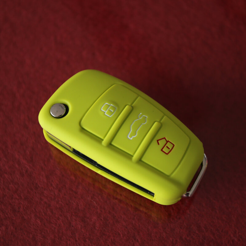 3 زر سيليكون سيارة مفتاح بعيد غطاء مفاتيح التشغيل اللاسلكية حالة لأودي A1 S1 A3 S3 A4 A6 RS6 TT Q3 Q7 2005 2006 2007 2008 2009 - 2013