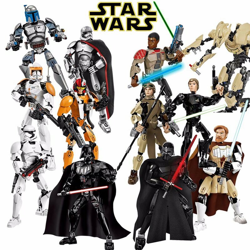Gwiezdne wojny szturmowiec Darth Vader Kylo Ren Chewbacca Boba Jango Fett Starwars zabawki kompatybilne Lepining klocki klocki