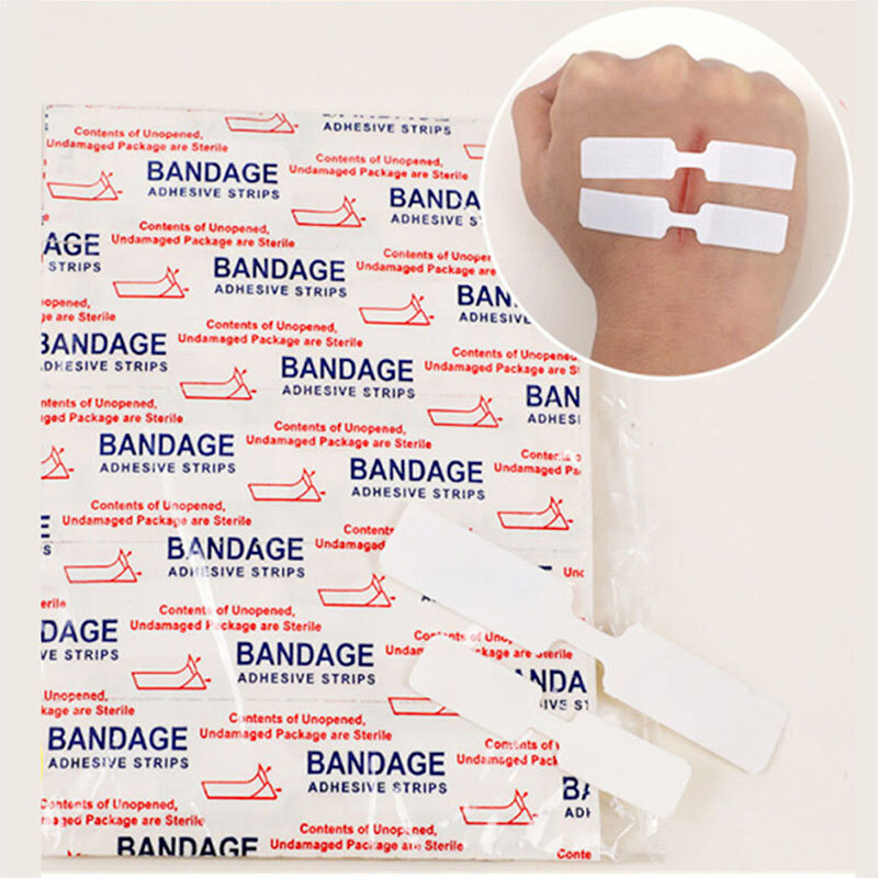 10PCs/Box Waterproof Band Aid  Butterfly Adhesive Wound Closure Band Aid Emergency Kit Adhesive Bandages