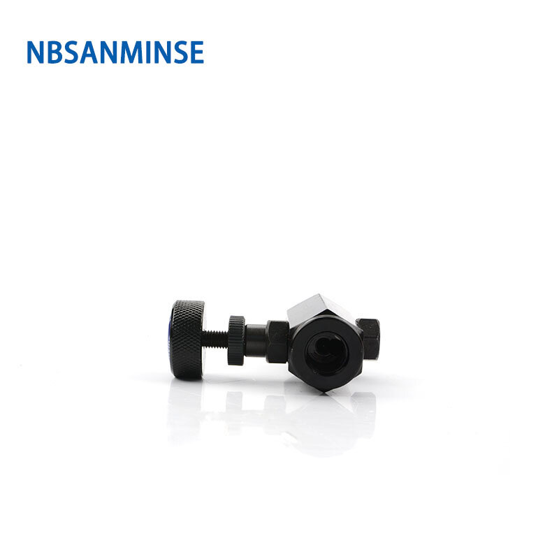 Nbsanminse kc válvula reguladora de fluxo hidráulico, válvula de controle de fluxo pt 1/4 3/8 1/2 3/4 peças da indústria de alta pressão