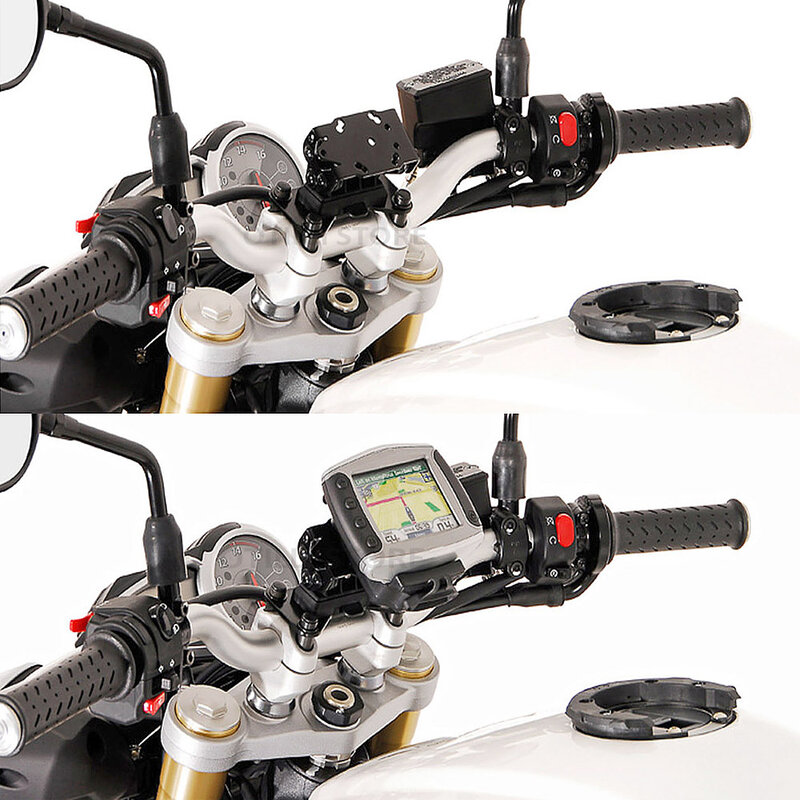 Staffa nera del supporto di GPS del supporto del telefono cellulare del motociclo di GSX-S750 per Suzuki GSX-S 750 2016 2017 2018 2019 2020 2021