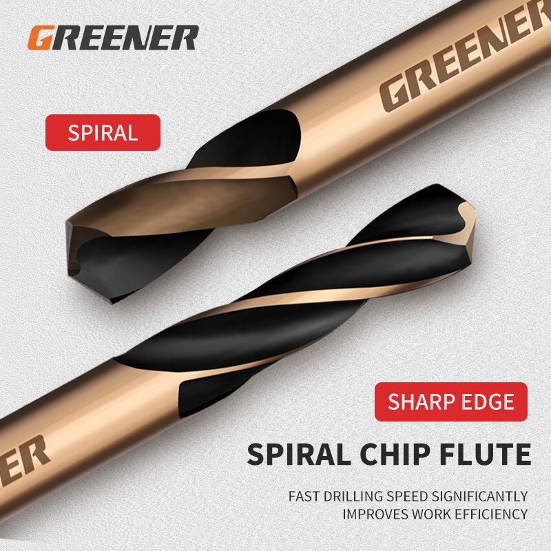 GREENER-Foret à double tête, métal à double tranchant, acier inoxydable avec asile alt, proposition de fer ultra-dur, 3.0-6.0mm