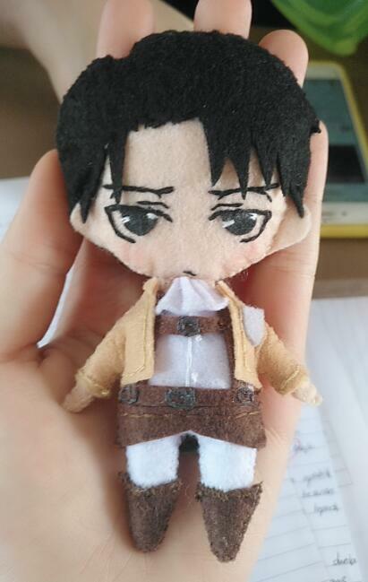 Anime Mikasa * Ackerma 12cm peluche fai da te ciondolo fatto a mano portachiavi bambola regalo creativo