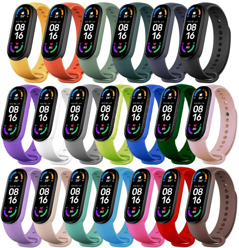 Armband Voor Mi Band 7 6 Band Sport Siliconen Miband4 Miband 5 Pols Correa Vervangende Polsband Voor Xiaomi Mi Band 4 3 5 Band