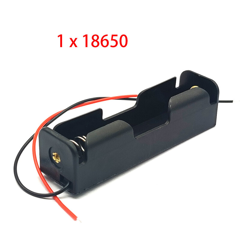 Estuche de batería serie 18650, caja de batería 1x18650, soporte 18650 con cables, 3,7 V Serie conexión paralela, bricolaje