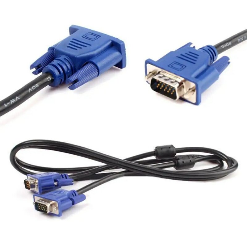 Kable VGA 1.5/3/5/10m VGA 15 Pin kabel męsko-męski kabel do komputera TV Monitor projektor do laptopa HDTV