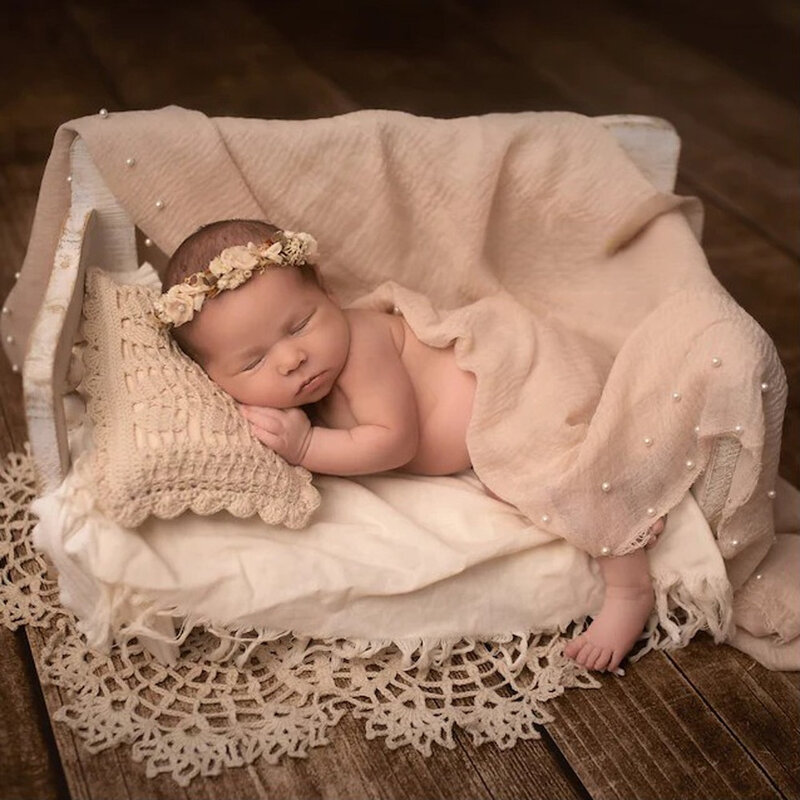 Couverture en dentelle creuse pour nouveau-né, accessoires de photographie, oreiller pour bébé fille et garçon, accessoires de studio de prise de vue photo
