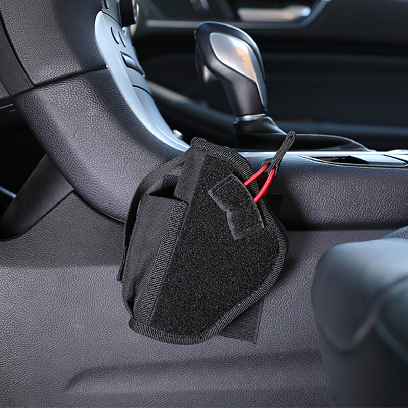 Auto Holster Fahrzeug Holster Universal Verbergen Tragen Beidhändig Holster mit Mag Pouch Schwarz Nylon Sicheren Haken und Schleife Verschluss