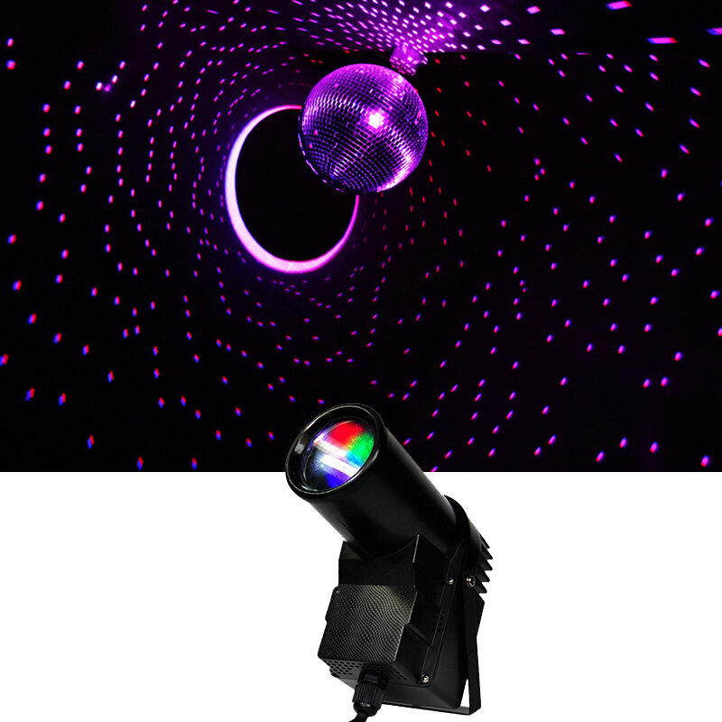 Dj LED 10 واط RGB 3 في 1 PinSpot ضوء المرحلة LED بقعة إضاءة شعاعية المرحلة تأثير اللون DJ KTV حفلة ديسكو الزفاف كل نجم في السماء