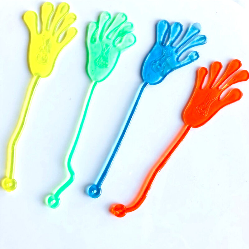 5Pcs Nieuwigheid Grappige Speelgoed Elastische Intrekbare Sticky Palm Grote Muur Klimmen Palm Menselijk Speelgoed Lastig Hand Voor Kids